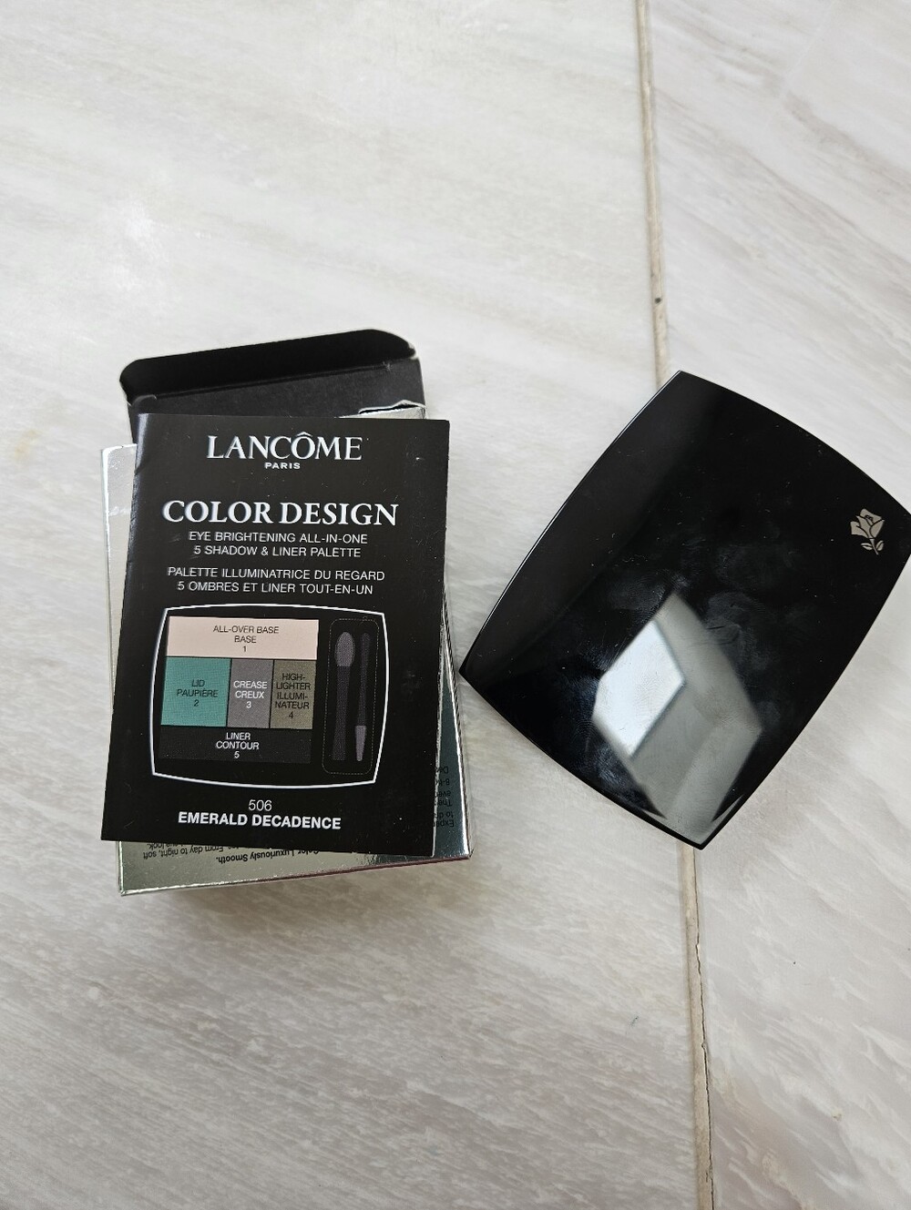 Lancôme Color Design 5 Eyeshadow Palette — Green, Pink & Silver Tones...Never Wo - Picture 4 of 7